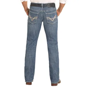 Rock&Roll Denim SLIM FIT TWO-TONE STITCH STRAIGHT LEG JEANS