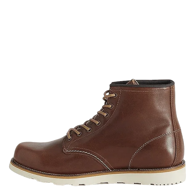 Rough Lace Boots Brown Leather