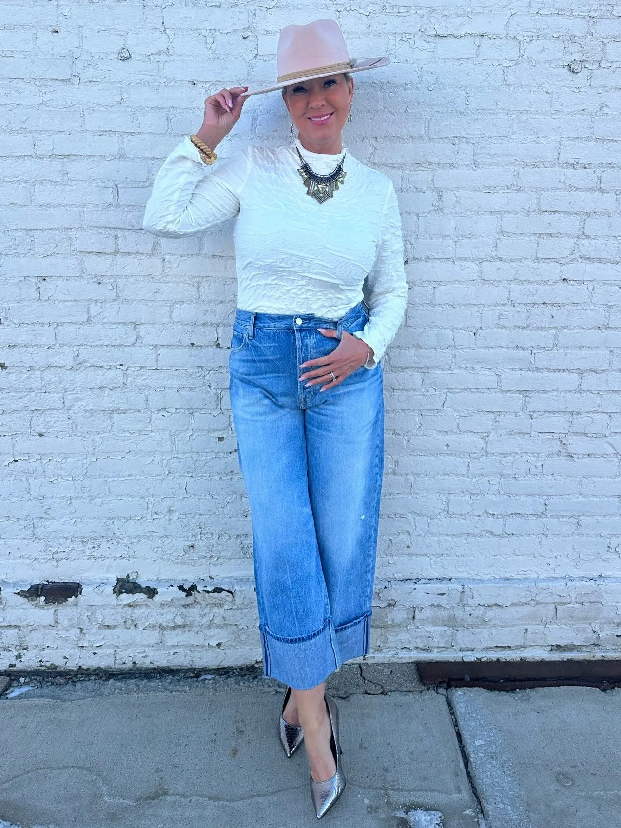 Ryder High Rise Cuffed Straight Jean