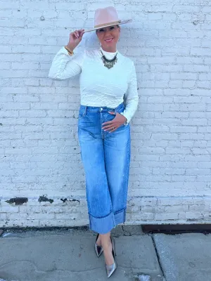 Ryder High Rise Cuffed Straight Jean