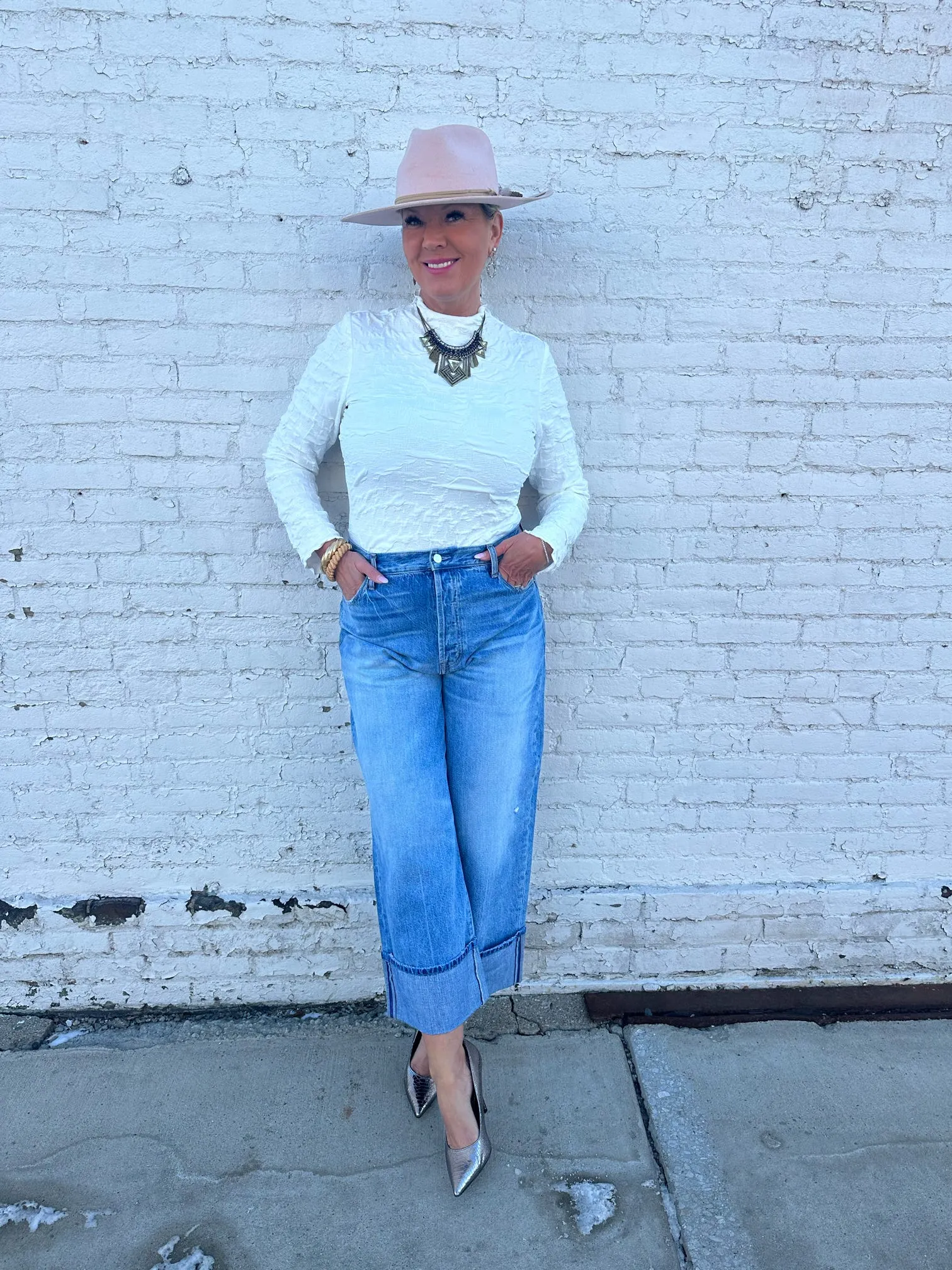 Ryder High Rise Cuffed Straight Jean