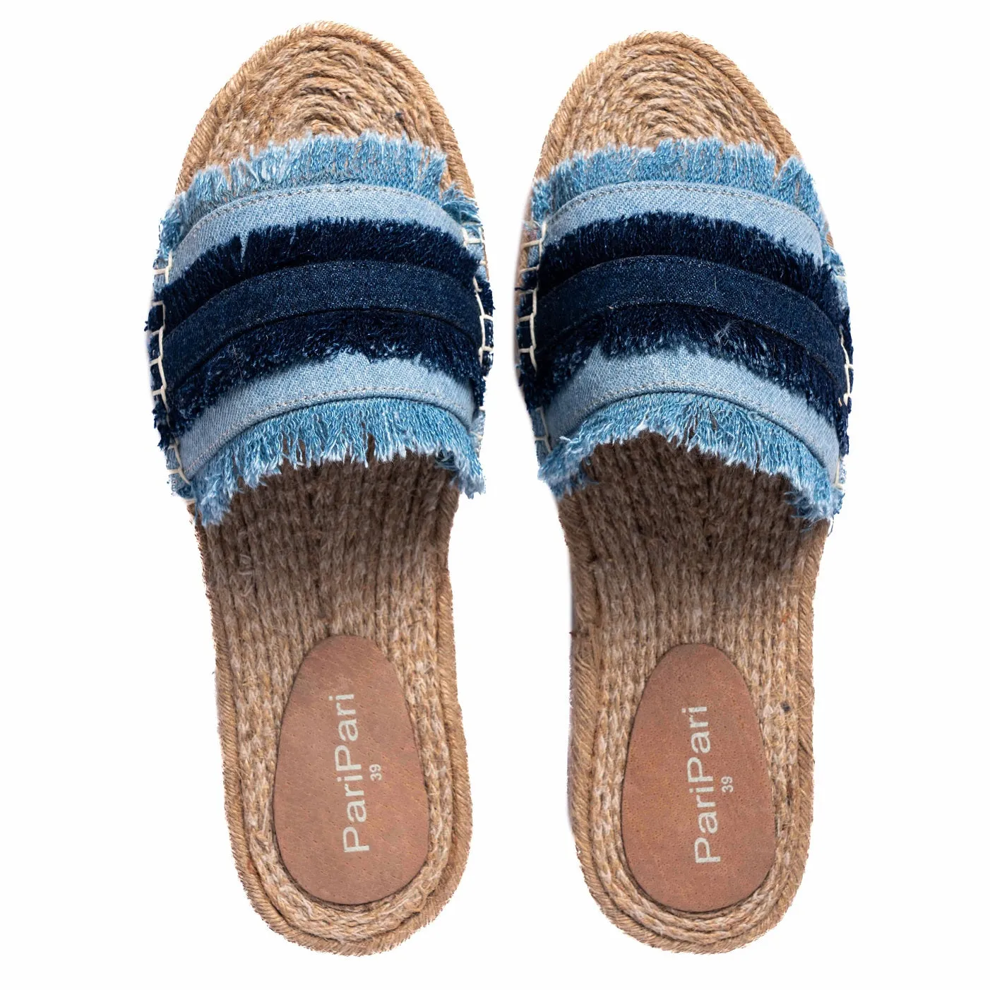 Saira Denim Sandals Flats