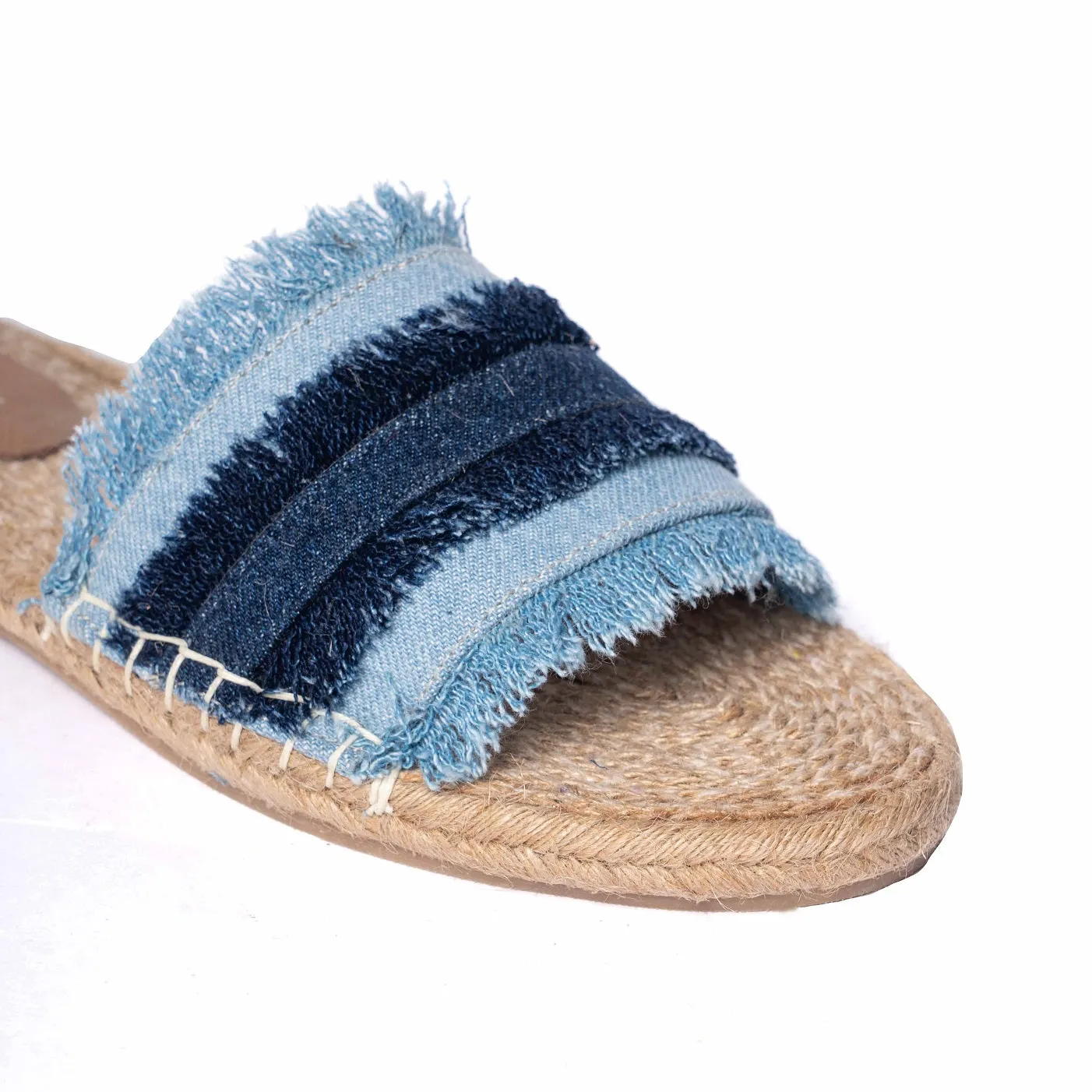 Saira Denim Sandals Flats