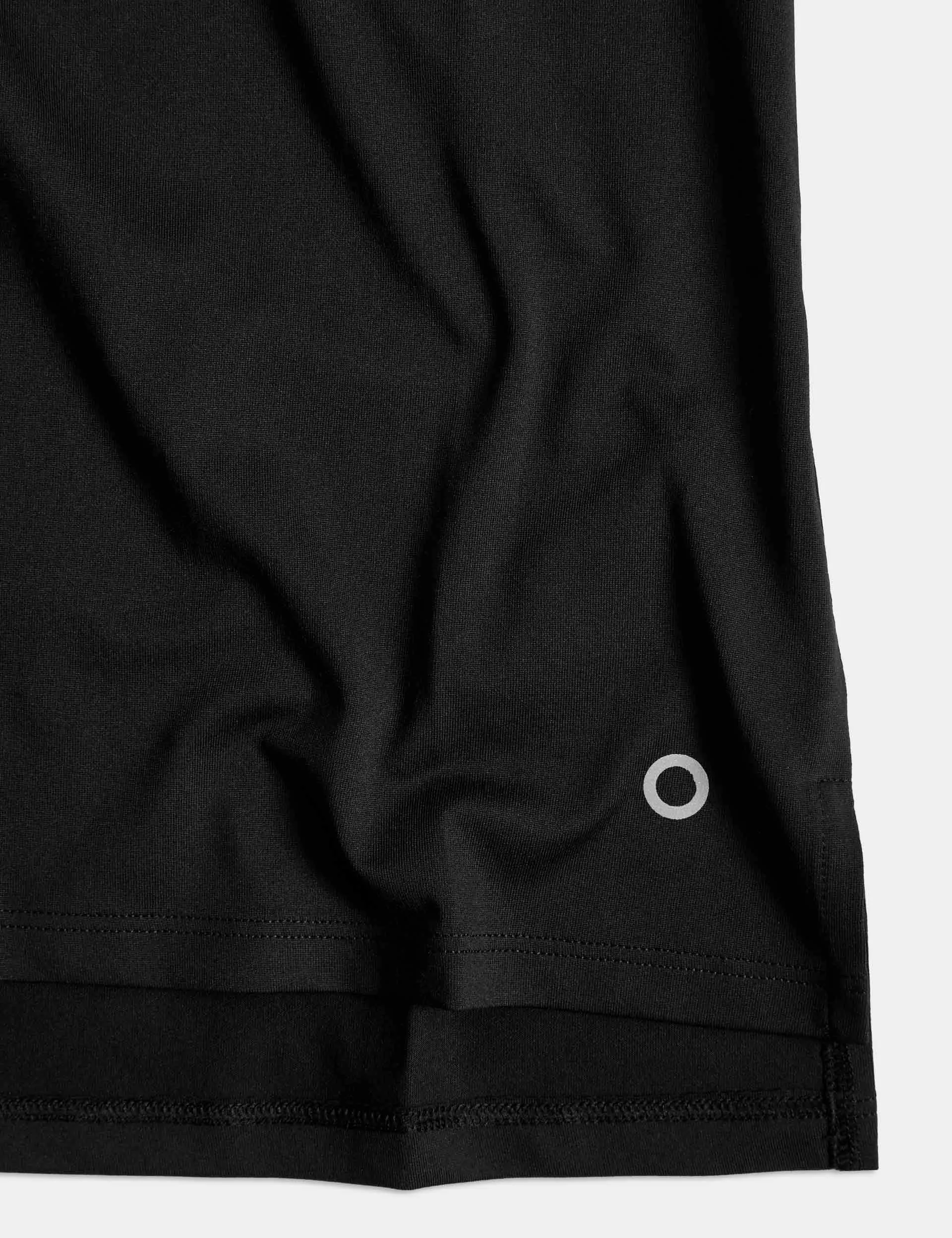 Scoop Neck Fitted Gym Top - Black