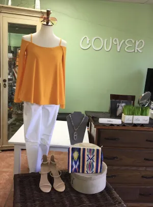 SM Long Sleeve Off Shoulder Top