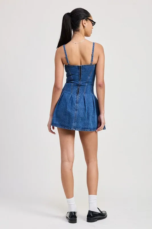 STELLA DENIM MINI DRESS