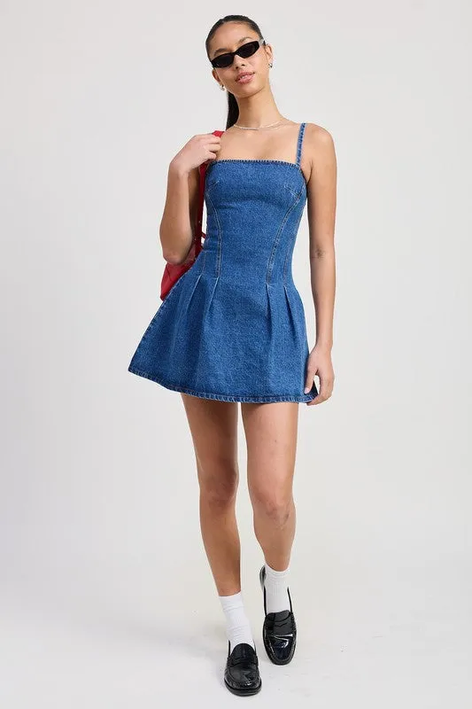 STELLA DENIM MINI DRESS