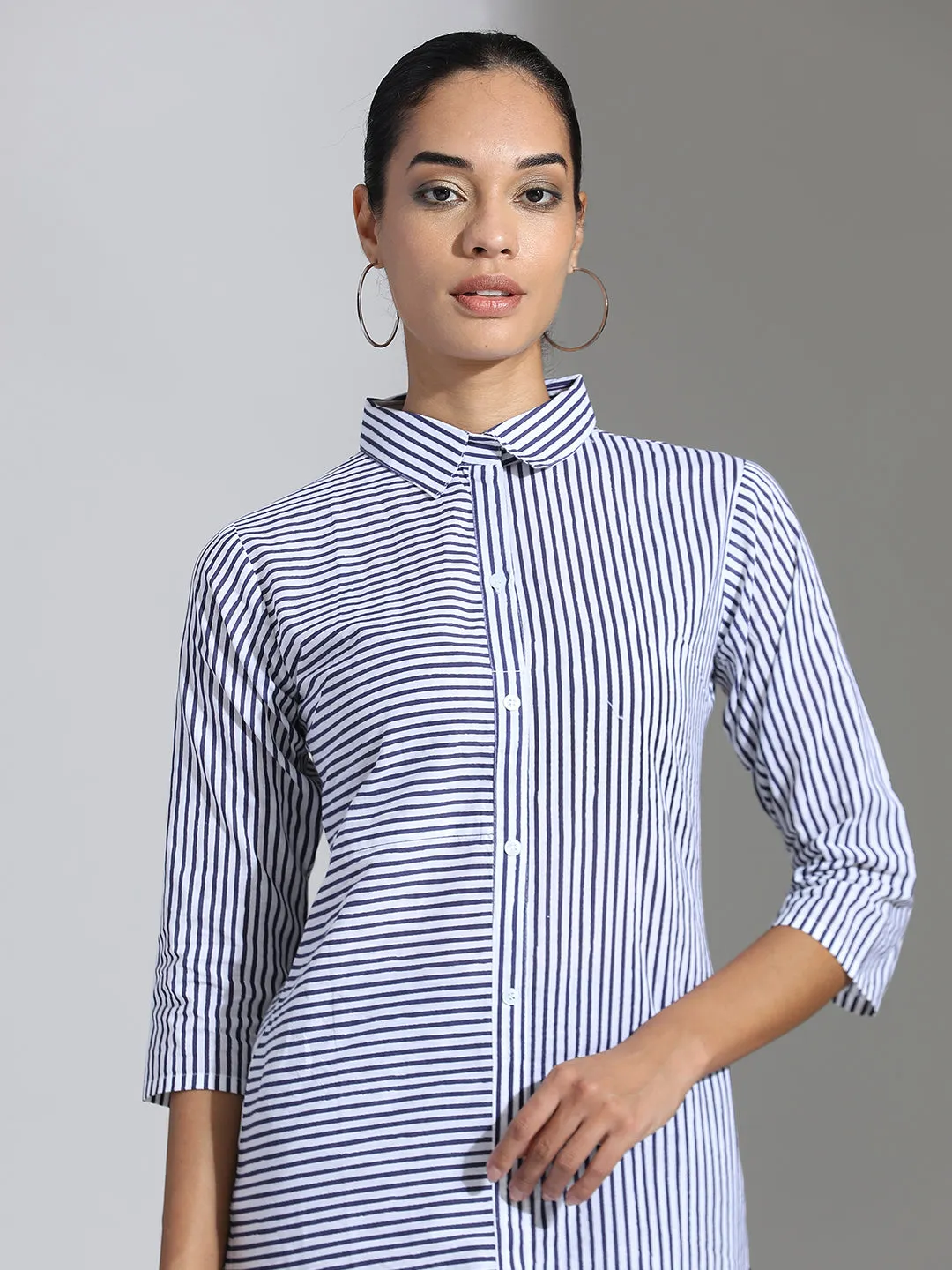 Striped Cotton Formal Kurta