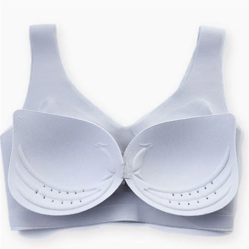 Summer Ultra-Thin Ice Silk Seamless Breathable No Steel Ring Anti-Sagging Plus Size Bra