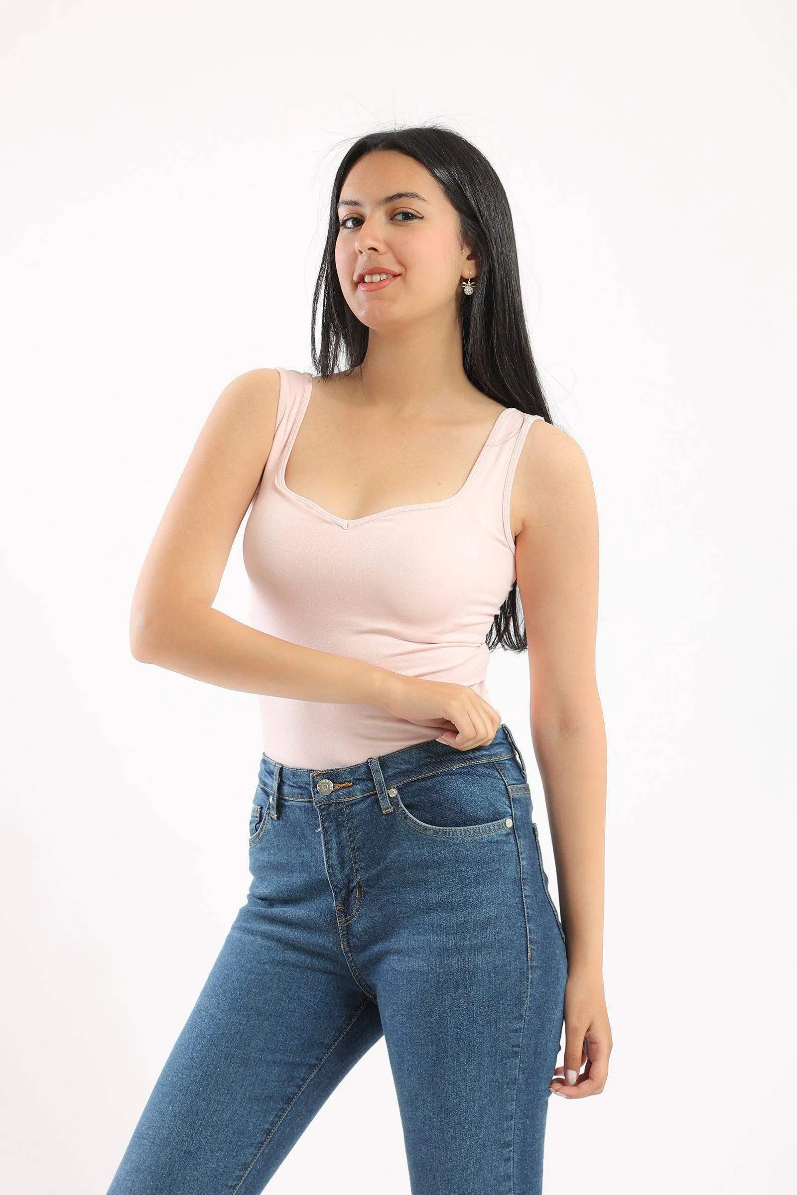Sweetheart Neck Sleeveless Top