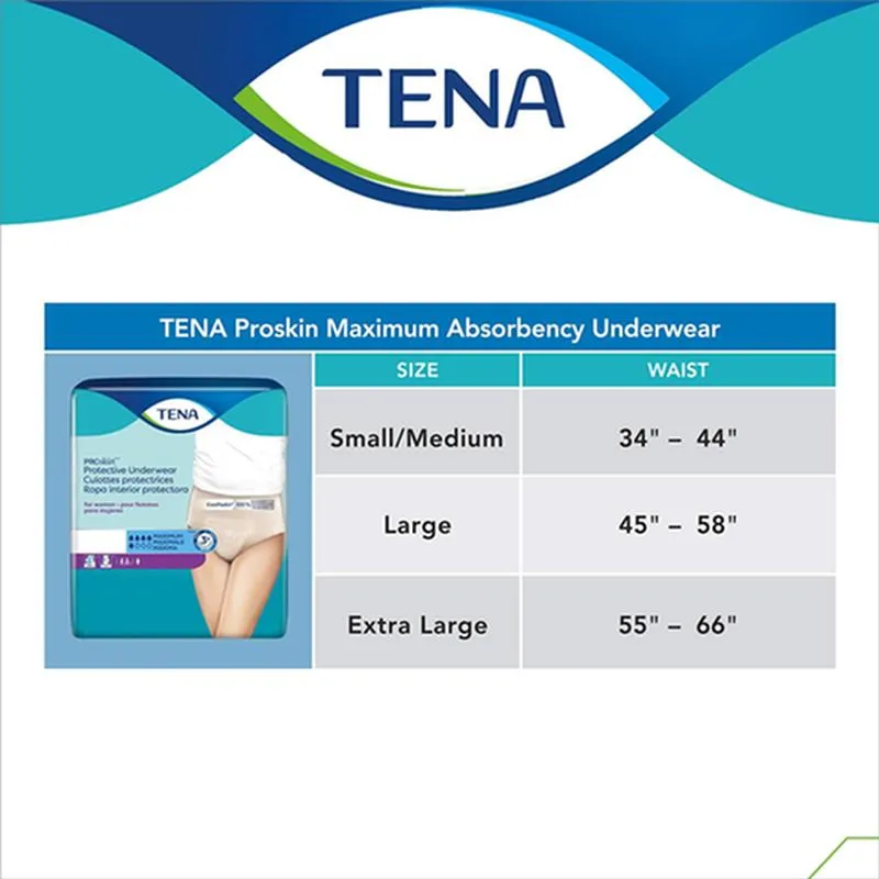 TENA® ProSkin™ Protective Incontinence Underwear for Women, Maximum Absorbency,  Small/Medium