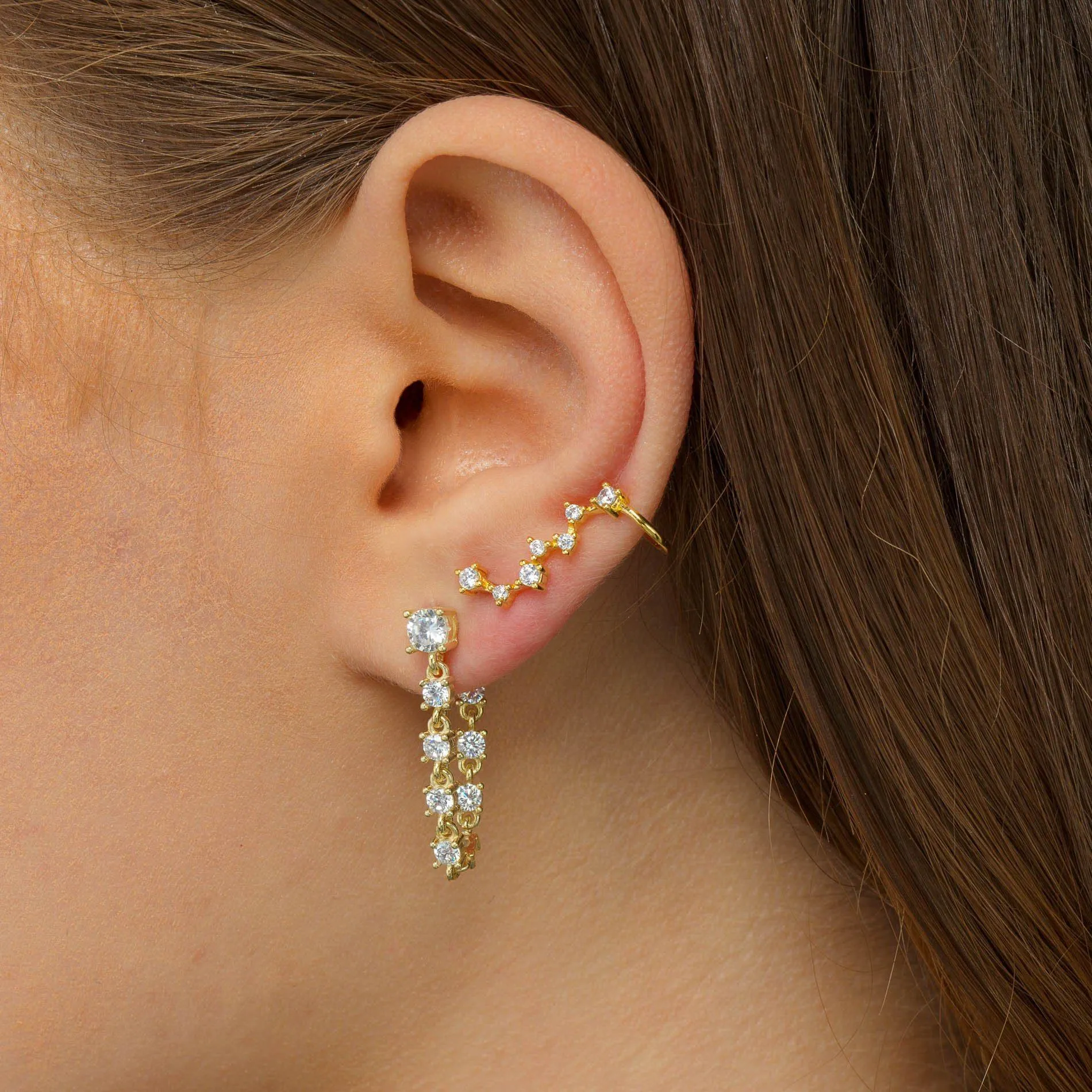Tennis Loop Stud Earring