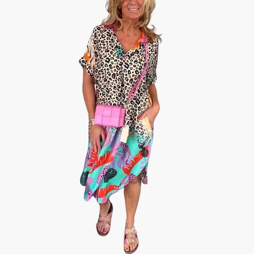 Trendy Boho Print Dress for Women