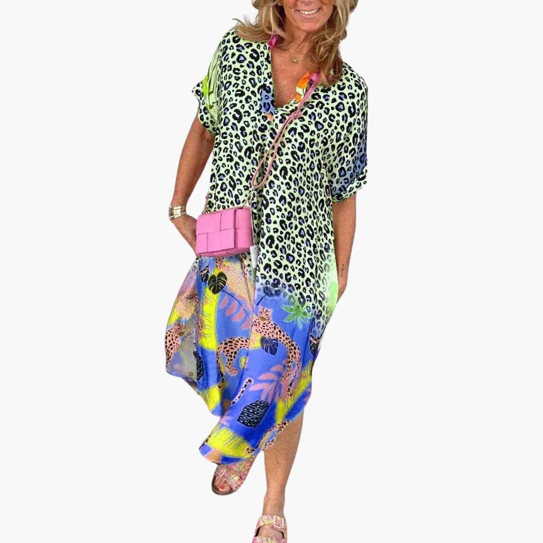 Trendy Boho Print Dress for Women