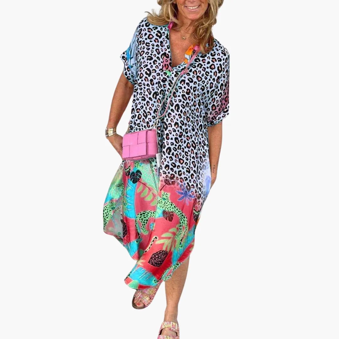 Trendy Boho Print Dress for Women