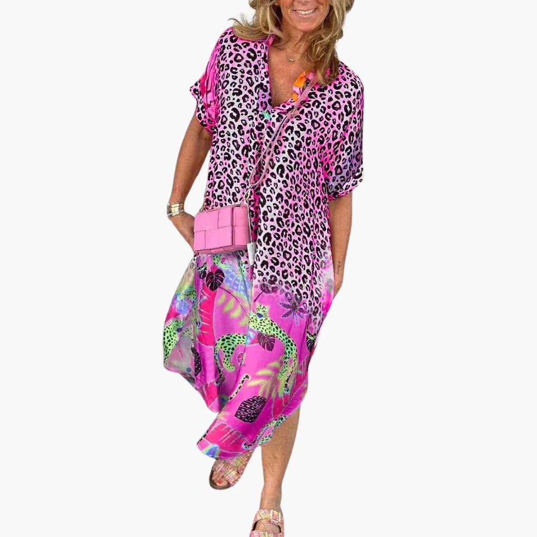 Trendy Boho Print Dress for Women