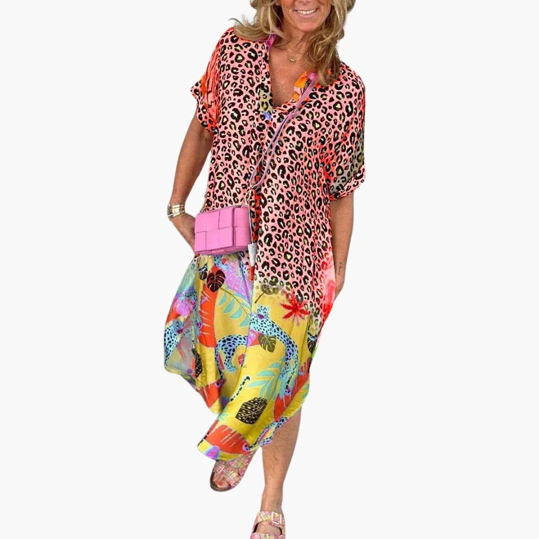 Trendy Boho Print Dress for Women
