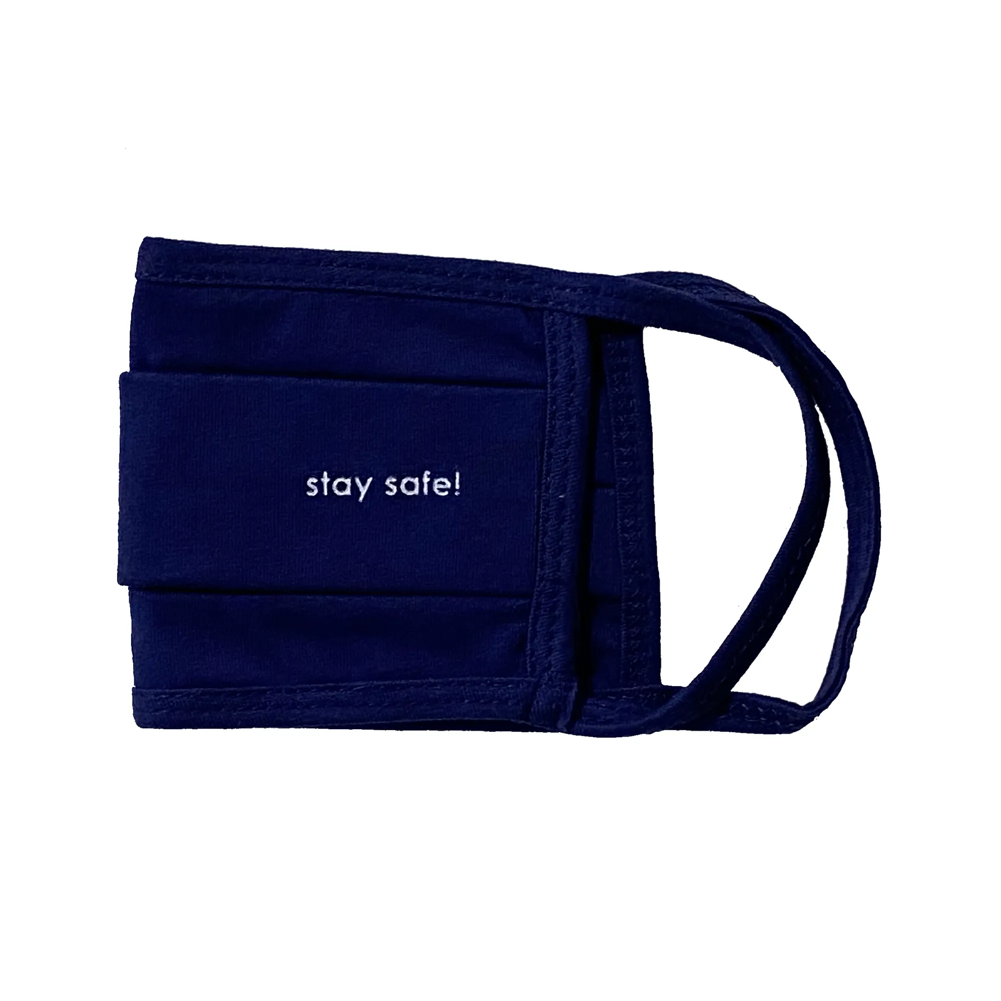 Unisex Face Mask, Washable & Reusable Face Mask, Double Layered Cloth Face Covering, 100% Organic Cotton Mask - Navy Blue