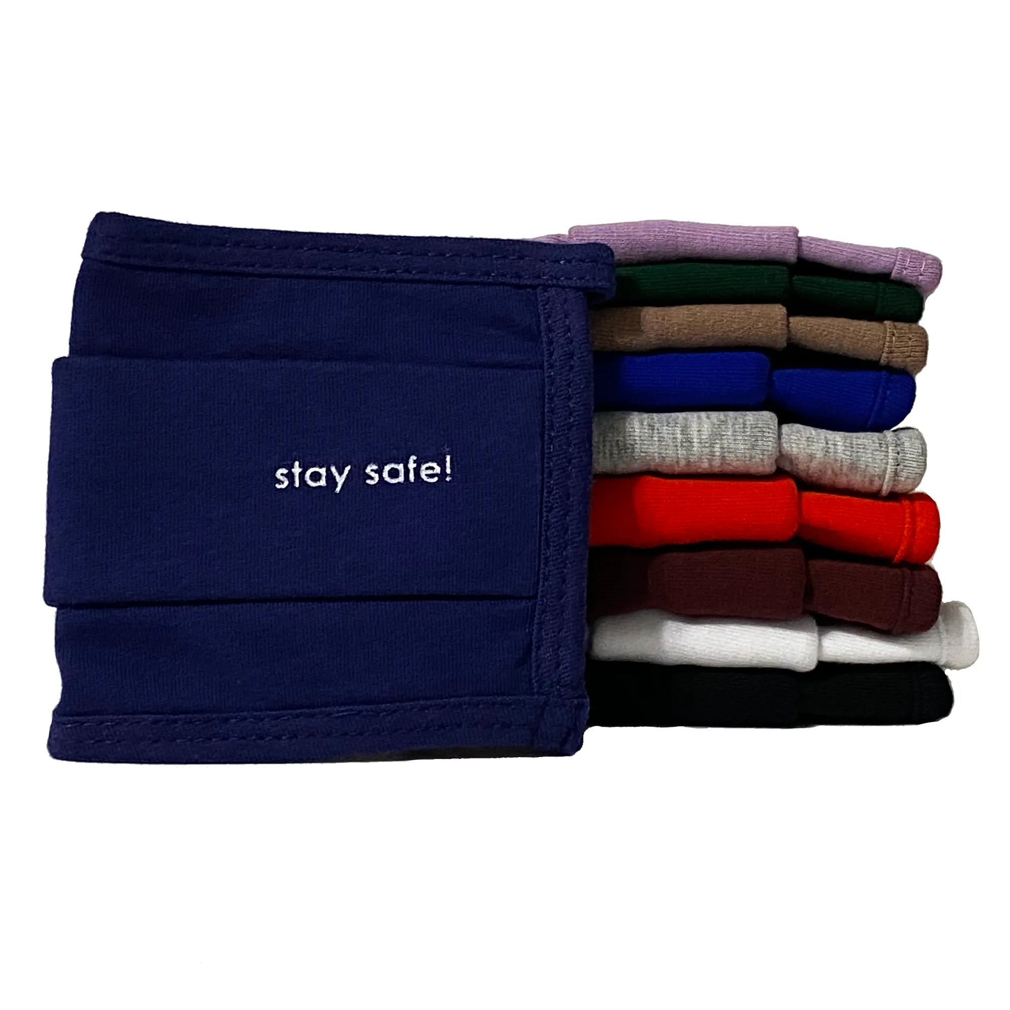 Unisex Face Mask, Washable & Reusable Face Mask, Double Layered Cloth Face Covering, 100% Organic Cotton Mask - Navy Blue