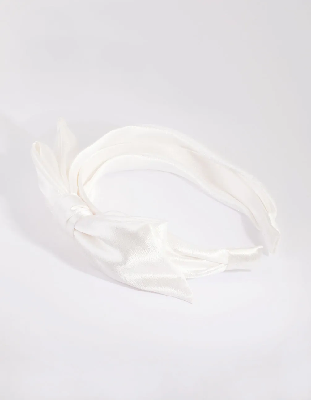 White Floppy Bow Alice Band