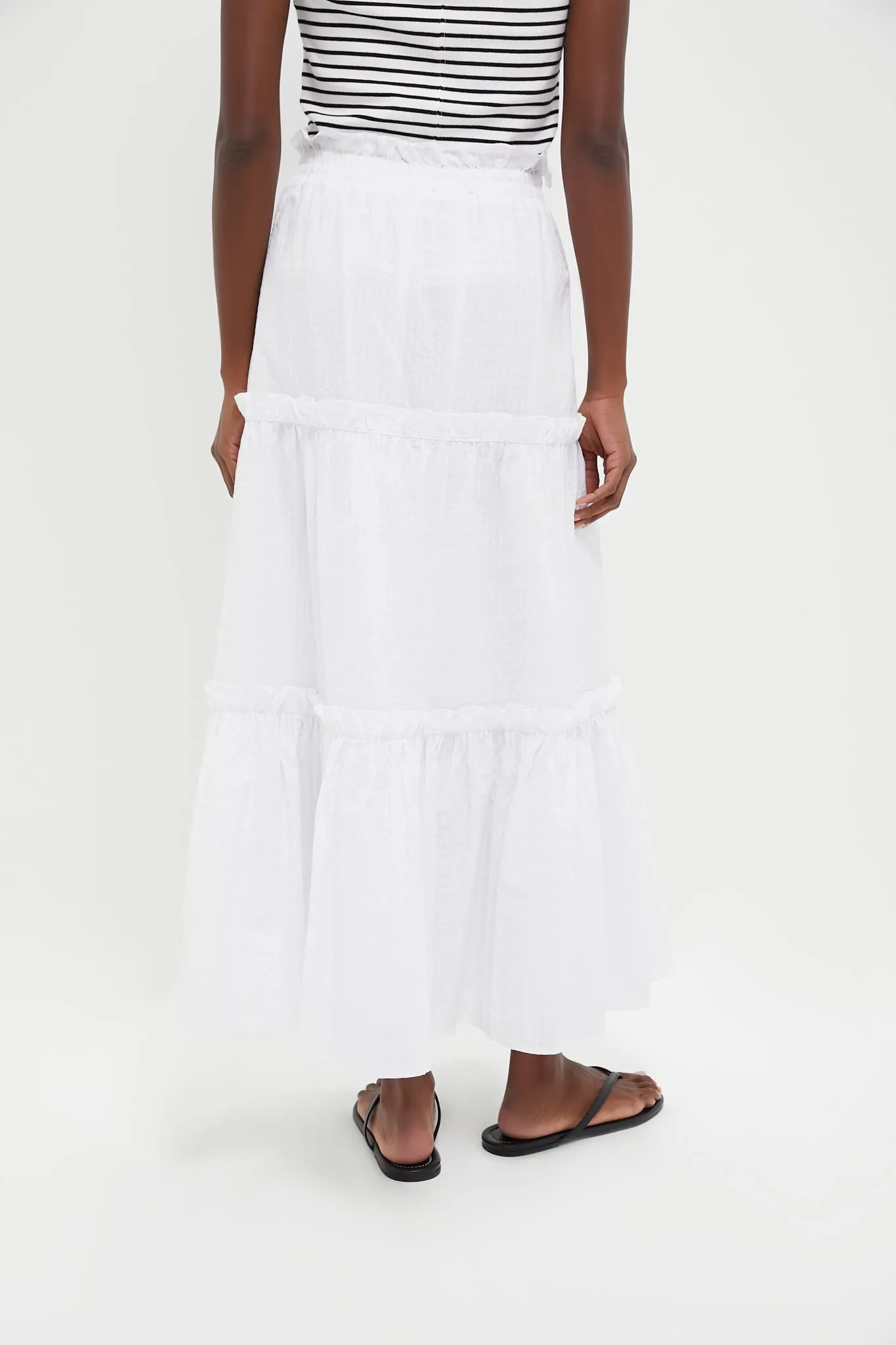 White Seersucker Prado Skirt