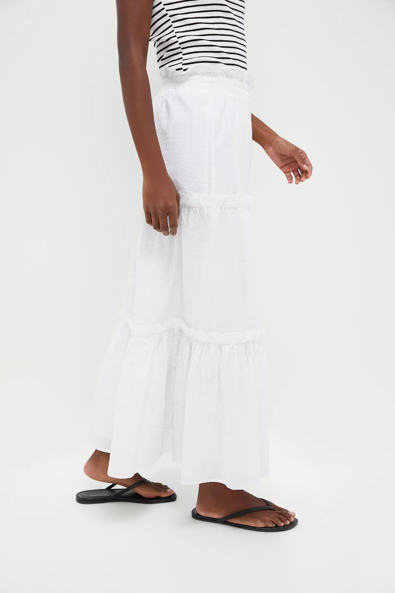 White Seersucker Prado Skirt
