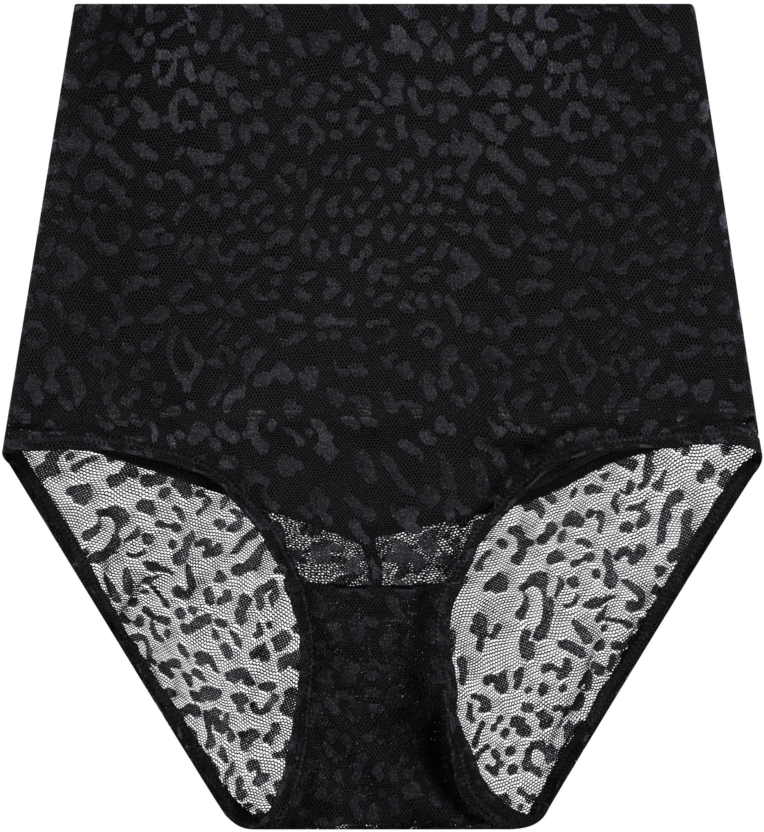 Wild Elegance : Designer Duo of Black Leopard Print Shaper Panties - Breathable Firm Control