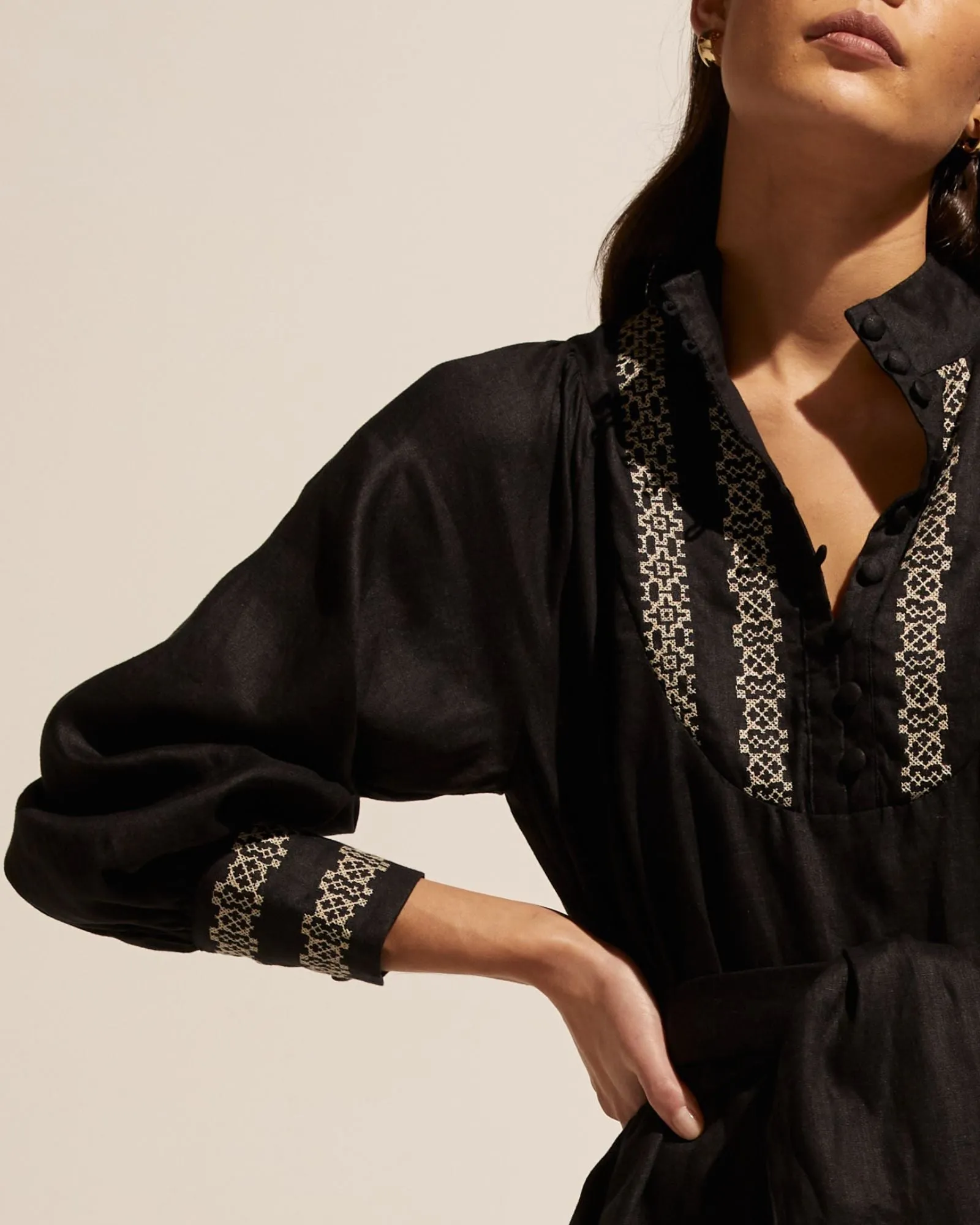 zoe kratzmann -muse dress - black